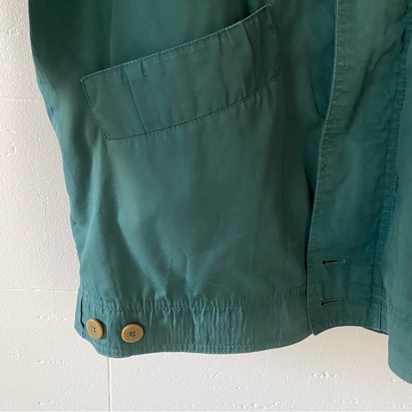 Vintage Military Style Green Jacket Bomber with Logo Patch - Picture 6 of 12